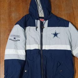 Dallas Cowboys Adult Size Xlarge Vintage Nutmeg Coat Jacket Aikman Irvin Lamb Pickens