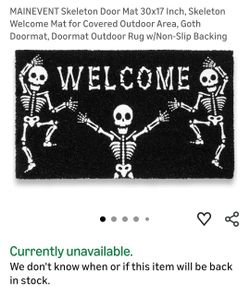 Skeleton Door Mat 