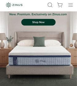 ZINUS Twin Size 8 inch Mattress Bamboo / Brand New in the Box.
