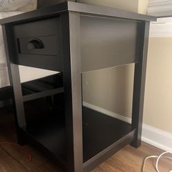 Night Stands Dark Wood Set Of 2