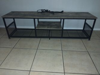 Industrial TV Stand with Metal Framed TV Stand  Great Condition 40$ Mesa pick up