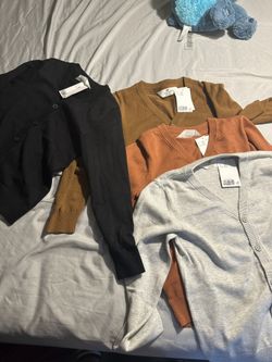 Fine-knit Cotton Cardigan Size 6-7