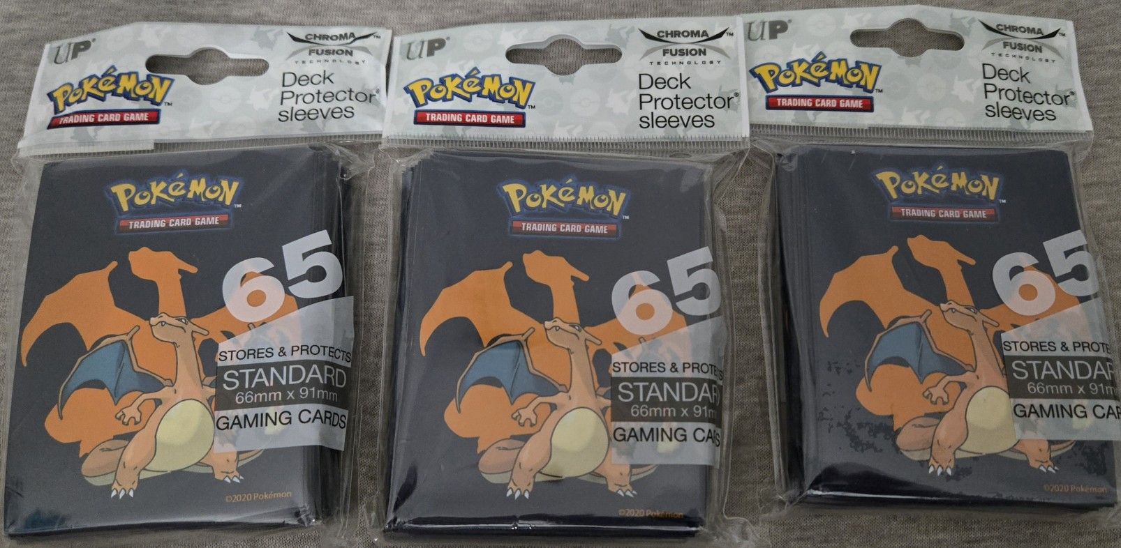 Pokemon 15311 Ultra Pro-Standard Deck Protectors Charizard (65pk) X3