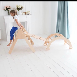 Indoor wood climber Pikler toddler gym