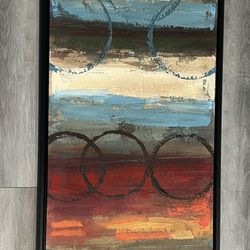 Abstract Framed Wall Art 61.5X22 Inches 