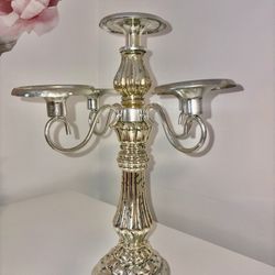 Glass Candelabra  Candle Holders