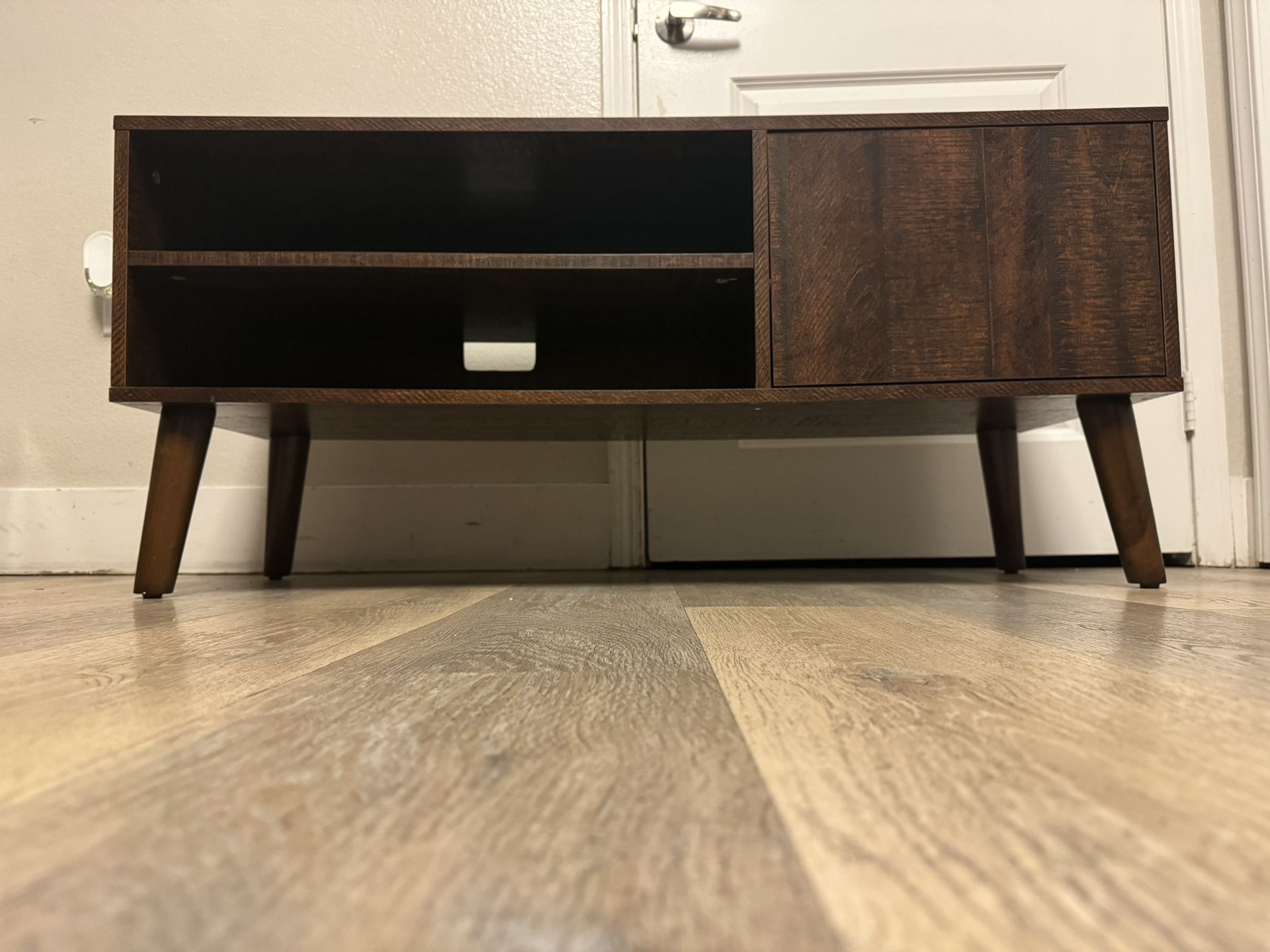 Wooden TV Console With Storage 