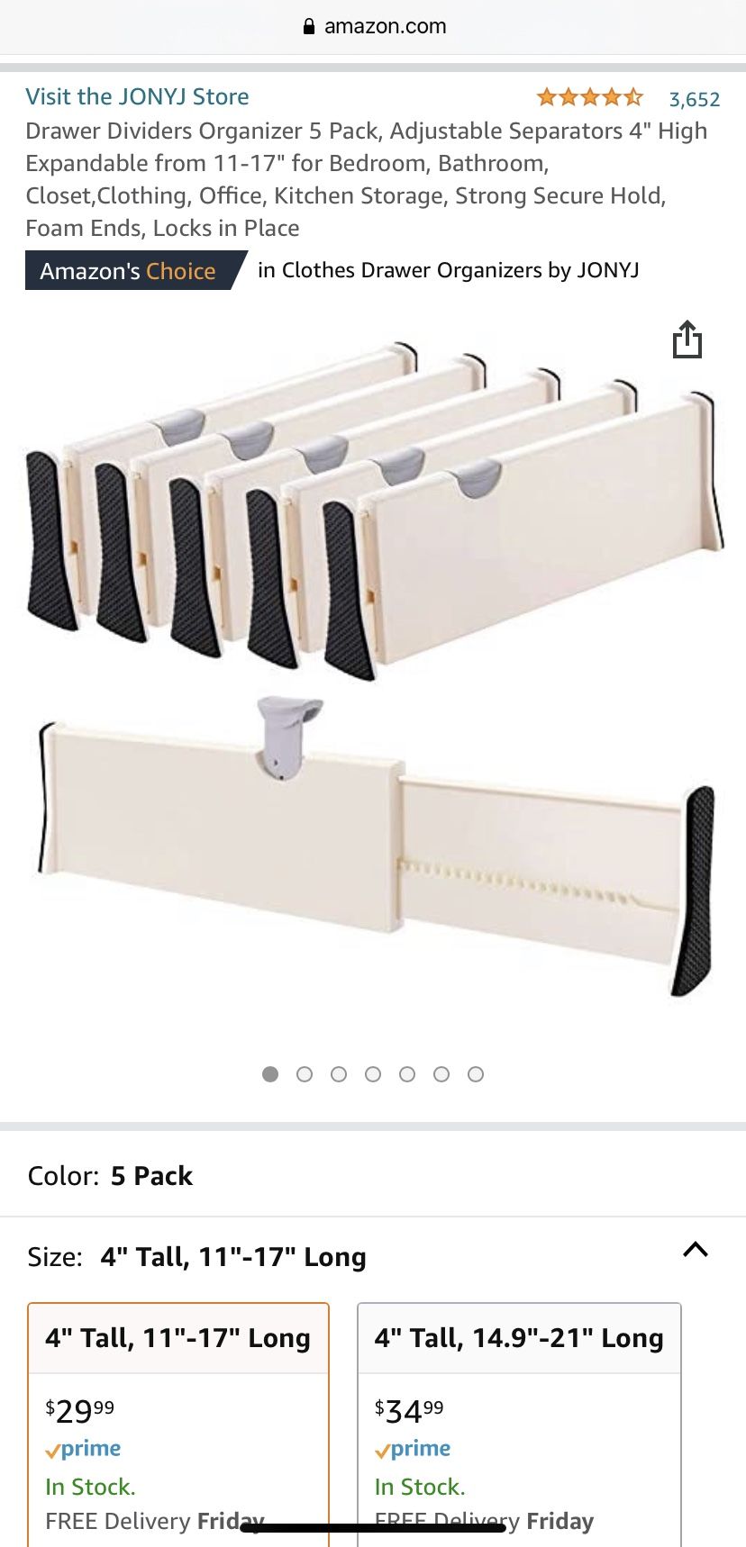 Drawer Divider Organizers - Adjustable