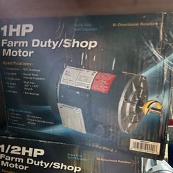 1 Horse Power Farm Duty Shop Motor