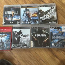 7 PS3 PlayStation Video Games Battlefield Sniper Elite Batman Call Of Duty  EXCELLENT CONDITION 