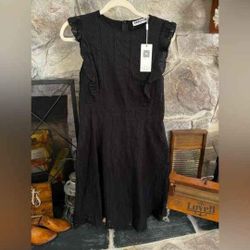 Ladies NWT Ecowish Black Eyelet Dress