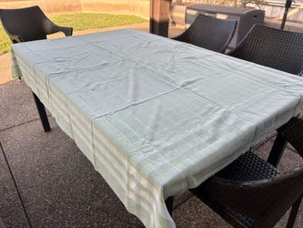 Plaid Green Table Linens (set of 2)