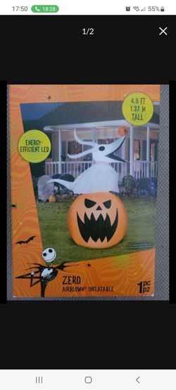 Nightmare Before Christmas Zero Airblown Inflatable 4.5 FT
