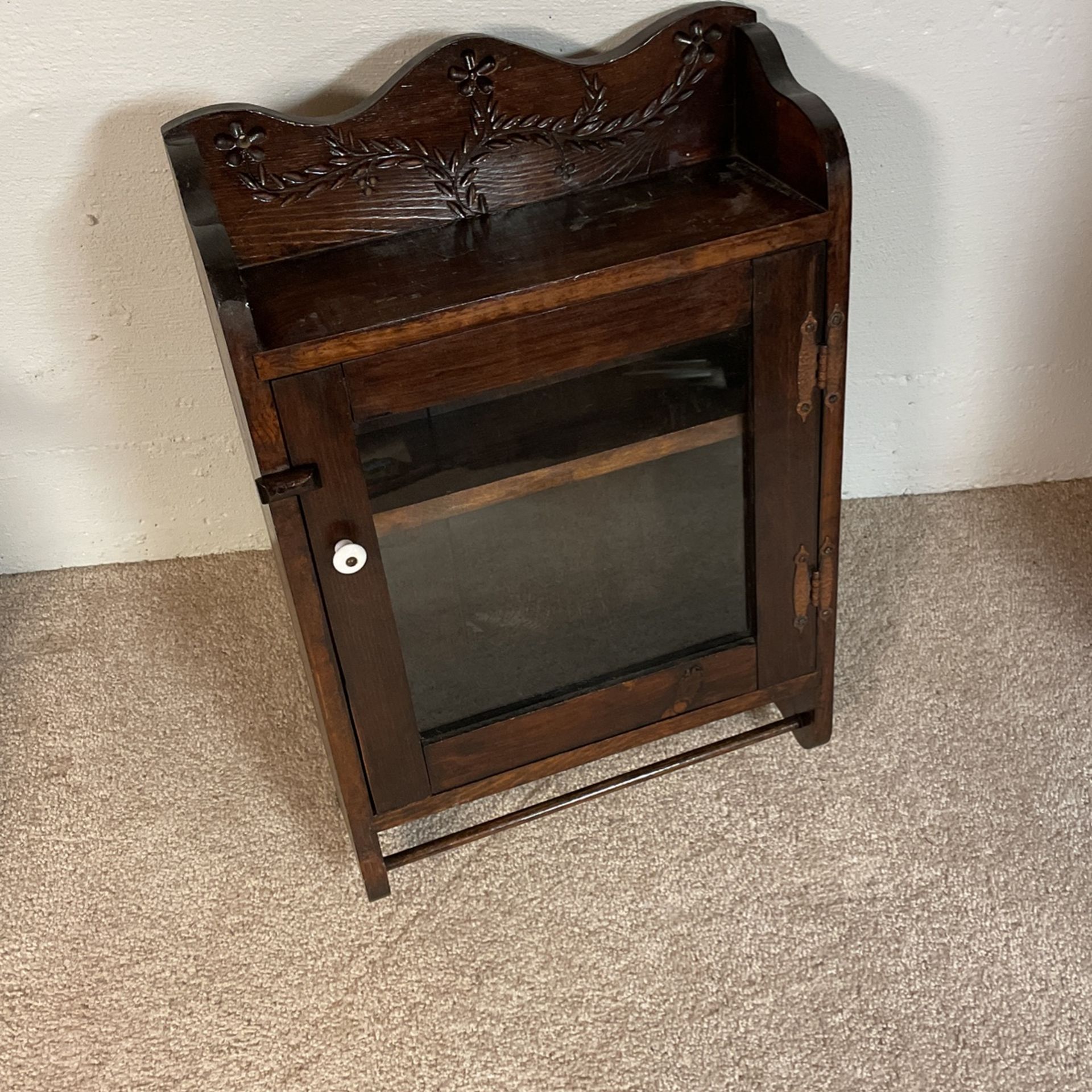 Solid Wood Cabinet + Shelf