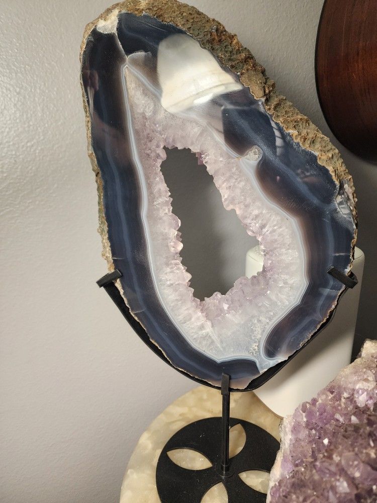 Amethyst Banded Agate Portal On Stand