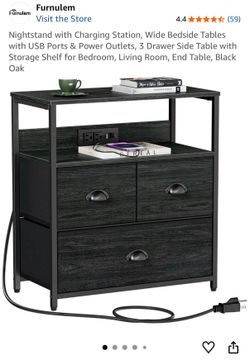 Nightstand Set with Charging Ports