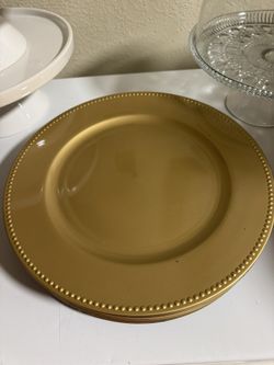 Gold Charger Plates X12