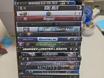 28 DVD & Blu Ray Movie Lot Marvel Disney Star Trek & More