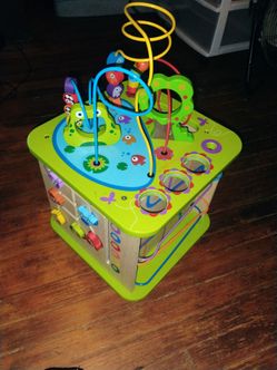 Wooden Activity Cube Toddler Learning Toy
