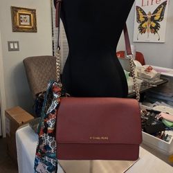 Michael Kors Daniela Leather Crossbody In Terracotta
