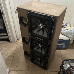 3 L7 Kicker subwoofers with ported enclosure