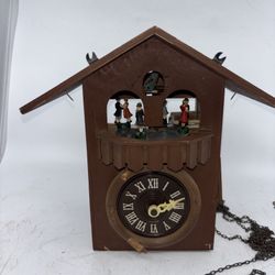 Thorens Movement Blue Danube Cuckoo Clock No weights - PARTS/ Repair - As Is