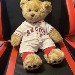 Los Angeles Angels Timeless Teddy Bear Baseball Gift Set