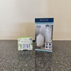 NEW Ariome Ultrasonic Essential Oil Diffuser w/ Free Set Of Oils 