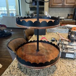 Tiered Tray - Wood & Metal