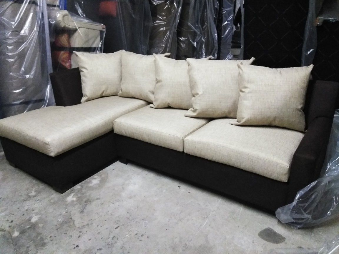 New Sofa with Chaise and full size sleeper