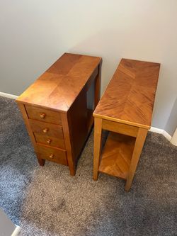 Antique Lot 2 Side Tables Unique