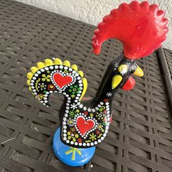 Painted Mini Rooster From Portugal 