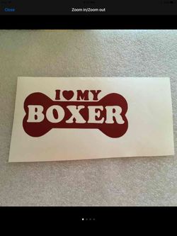 Boxer vinyl decal