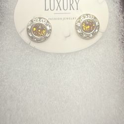 Swarovski Topaz Hypoallergenic Hand Made Earrings