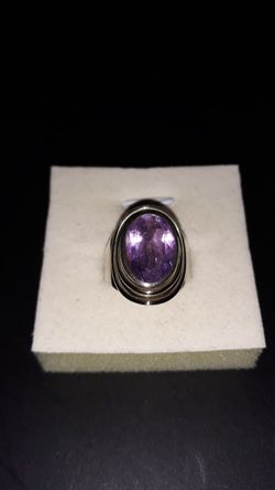 Beautiful Amethyst silver ring