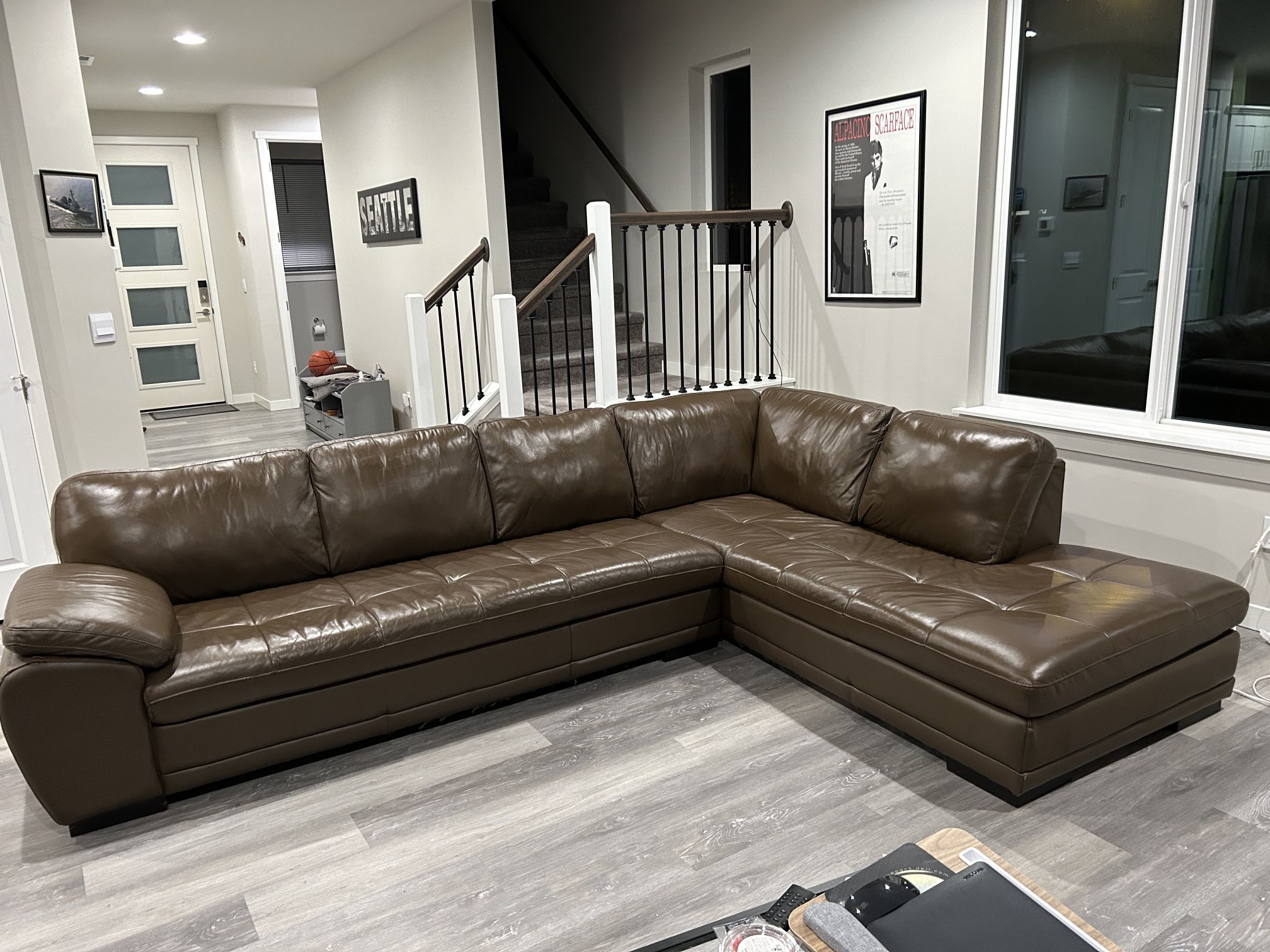 2 Piece Leather Sofa