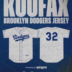 Dodgers Sandy Koufax Jersey Xl