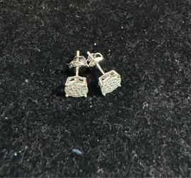 GRA Moissanite Round Pavé Stud Earrings