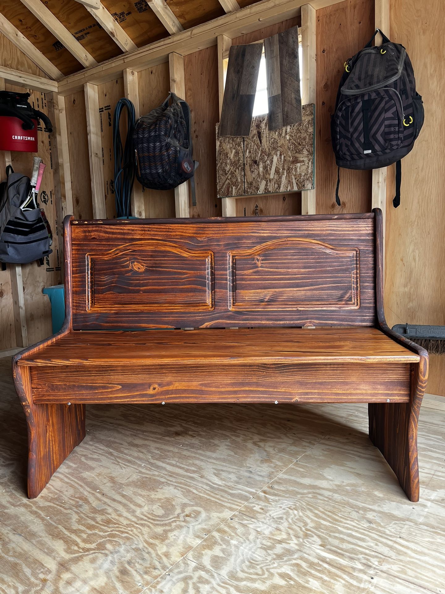 Vintage Church Bench With Storage