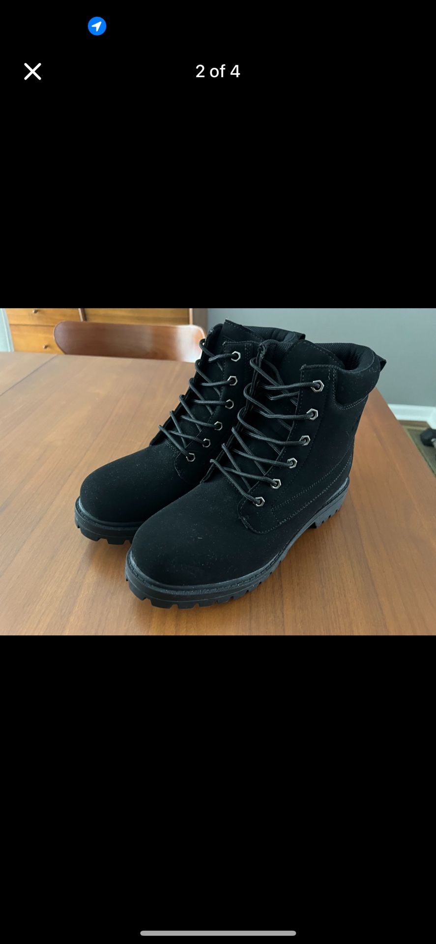 FILA Watersedge WP Black Nubuck Shoes Boots Sneakers 10M