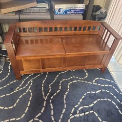 Wood Bench / with storage.