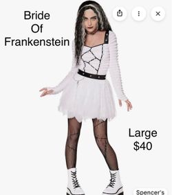 Bride of Frankenstein Halloween Costume Large