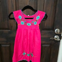 New size 6 girls Mexican Embroidery Dress ( reseda ca)