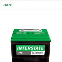 INTERSTATE BATTERY  MT-75  BRAND NEW NEVER INSTALLED GM SIDE POST