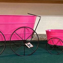 Pink Decorative Wagon 