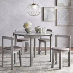 Mid Century Modern Style 5 PC Space Saver Dining Set (New)