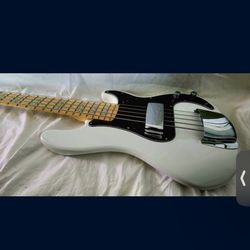 2015 Squier by Fender Vintage Modified Precision Bass V - Olympic White