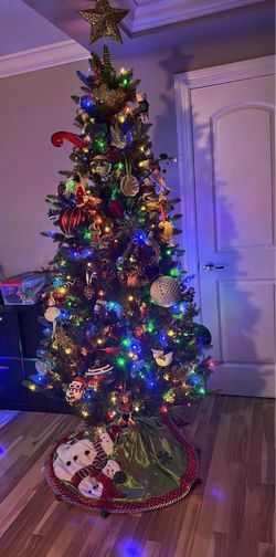 Xmas Tree Bethlehem Lights 7.5 Ft Pre-Lit Christmas Tree – Multicolor Lights & Multiple Light Modes