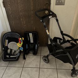 Baby Car Seat, Base And Stroller
