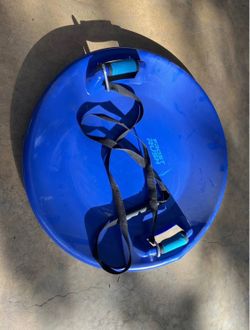 Machrus Frost Rush Arctic Saucer Sled with Foam Grips and Uphill Pull Cord Straps